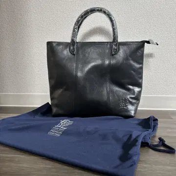 가죽 토트백 블랙
