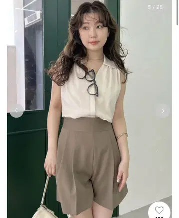 투 턱 큐롯 팬츠/워셔블