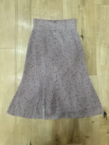 deicy 플레어 스커트 꽃무늬 빨간색 스트라이프 머메이드