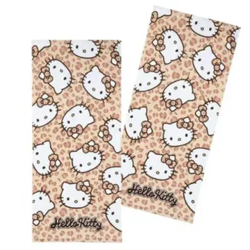 헬로키티 레오파드 무늬 타월 페이스타월 2종 세트 HELLO KITTY