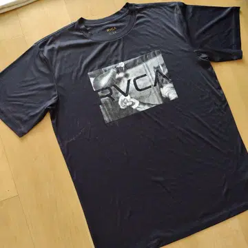 한 번만 착용한 RVCA 그래픽 프린트 티셔츠 L 블랙