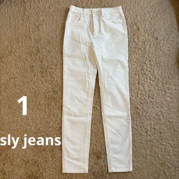 SLY JEANS 화이트 스키니 데님