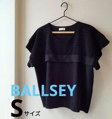 BALLSEY 반팔 디자인 니트 블랙 S 사이즈