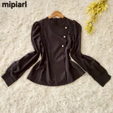 미피알 mipiarl 아지메 디자인 블라우스 블랙