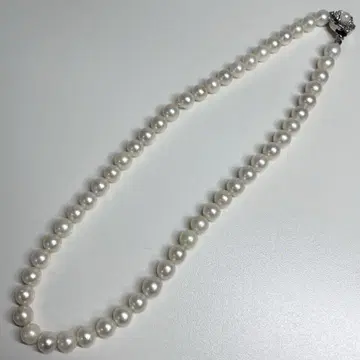 펄 목걸이 44cm 7.5mm 진주 실버 각인