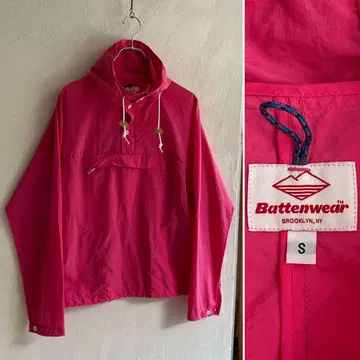 USA제 새상품급 Battenwear 아노락 후드티 핑크 배튼웨어