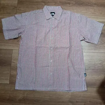 THE NORTH FACE 체크 무늬 반팔 셔츠 MEN'S M