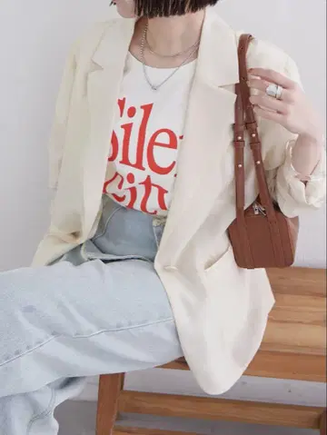 mystic 시어 자켓 아이보리
