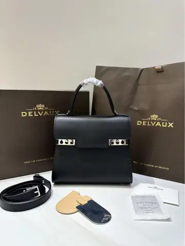 델보 DELVAUX Tempete Crush 핸드백 PM 블랙
