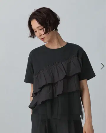 렙심 이소재 프릴 도킹 T 블루 86