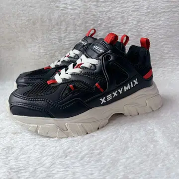 XEXYMIX 통굽 스니커즈 블랙 23cm 한국