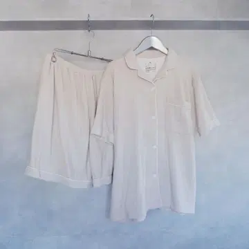무인양품 입는 타월 양면 파일 반팔 파자마 라이트 베이지 새상품급 XL