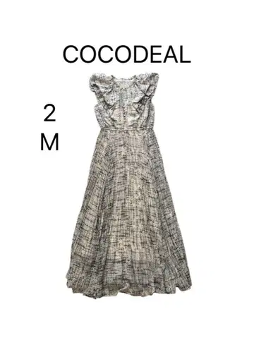 COCODEAL 코코딜 기하학 패턴 원피스 플리츠 올 패턴 M 사이즈