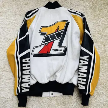 YAMAHA 야마하 가죽 자켓 소가죽 스트로브 컬러 일본제 L
