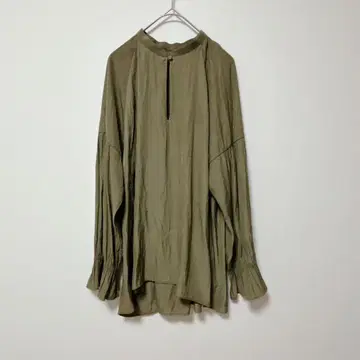 니코앤드 [M] 블라우스/긴팔 소매 프릴 깔끔한 심플 테론 원단 봄/가을