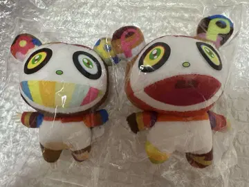 무라카미 다카시 팬더 마스코트 키링 2개 세트 미사용 정품 부모와 자식