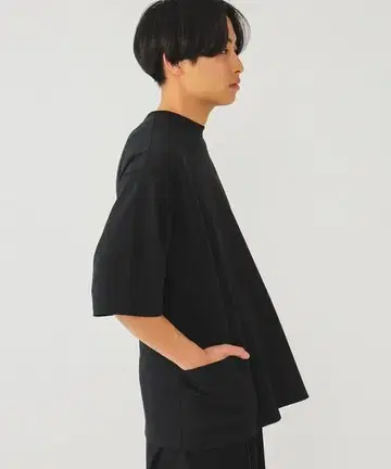 BEAMS 사이드 포켓 루즈 티셔츠 / BLACK 블랙 L