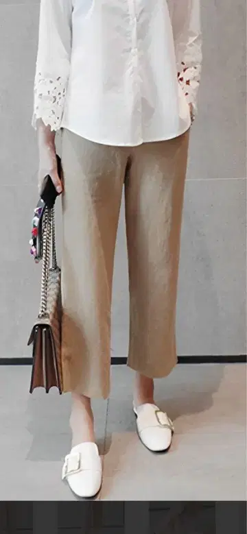 로카라 슬릿 캐주얼 팬츠
