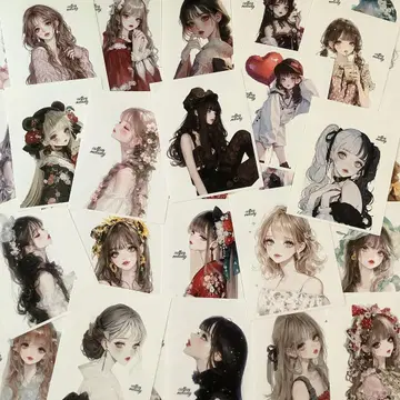 인물 스티커 cotton melody 씨 스티커 랜덤 30장