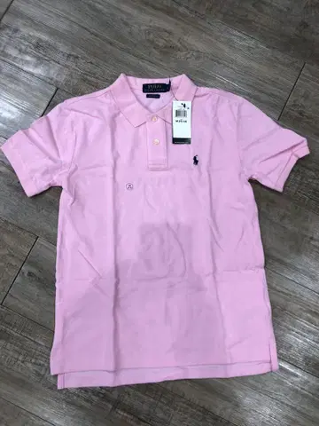 7m49 90s 미사용 택 포함 랄프 로렌 반팔 셔츠 핑크 포니 로고