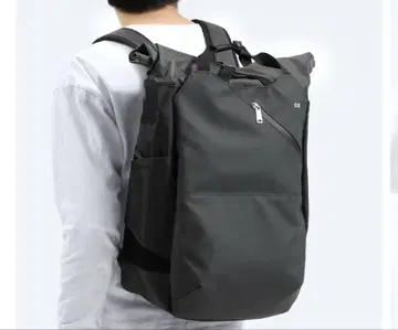CIE 백팩 다크 그레이 롤 탑 백팩