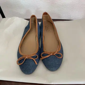 BARNEYS NEW YORK 데님 발레 슈즈