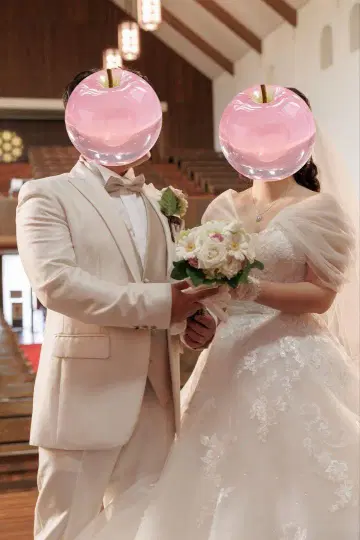 화이트 A 라인 웨딩 드레스