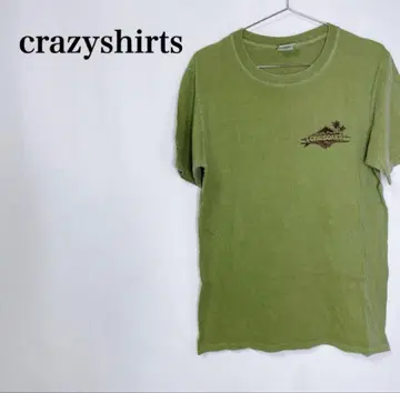 crazyshirts 빈티지 올리브 그린 티셔츠