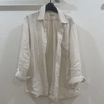 화이트 린넨 셔츠