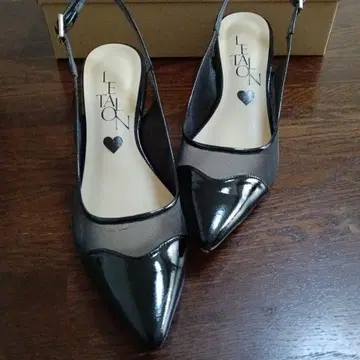 L'ETALON 루타론 블랙 뮬 힐 8cm