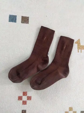 리브 양말 삭스 브라운