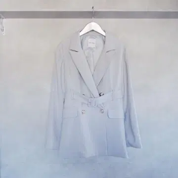 REDYAZEL 라이트 블루 벨트 썸머 자켓 테일러드 자켓