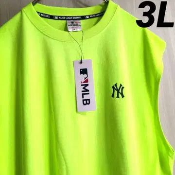 MLB 양키스 팀 빅 로고 탱크탑 슬리브리스 티셔츠 3L