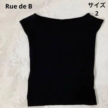 Rue de B 휘드베 컷티셔츠 슬리브리스 사이즈 2 블랙