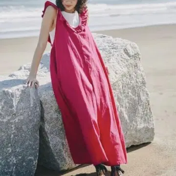 새상품 Freada 인도 프릴 살로펫 레드 프리 사이즈