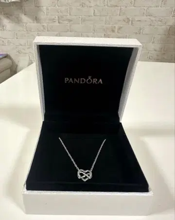 Pandora 무한대 모티브 목걸이 박스 포함