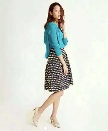 ANAYI 자카드 하이 웨스트 스커트