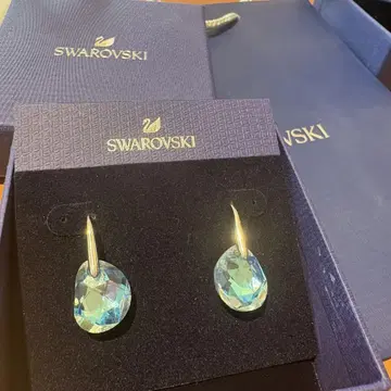 스와로브스키 블루 크리스탈 귀걸이