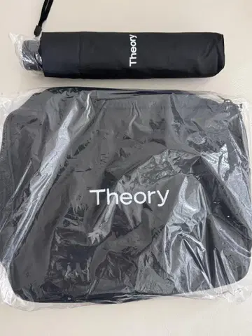 Theory 블랙 파우치 세트 접이식 우산
