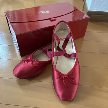 opera national de paris 새틴 레드 발레 슈즈