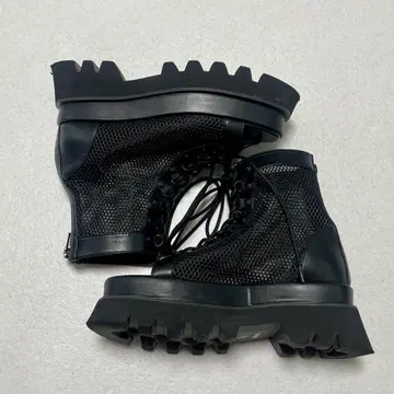 HARE 하레 레이스업 메쉬 부츠 통굽