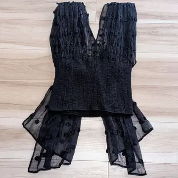 19SS mamekurogouchi 시스루 블랙 뷔스티에 size1