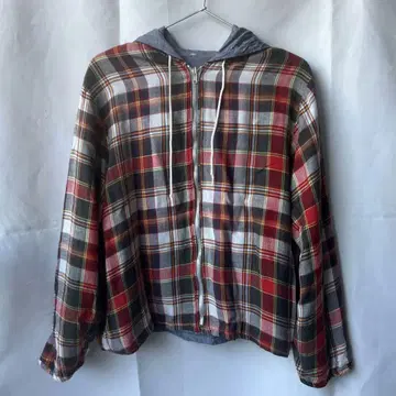 70s 리버서블 샴브레이 후드 블루종 used