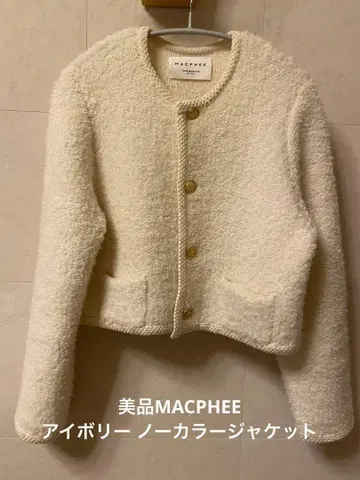 MACPHEE 아이보리 노카라 자켓