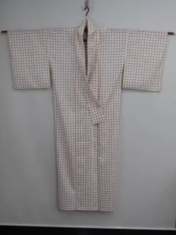 여성용 유카타 면 화이트 무늬 NO29 상태 좋음