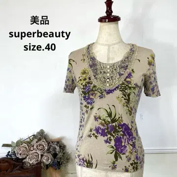 i 새상품급 superbeauty 플라워 상의