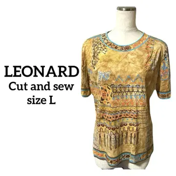 레오나르 티셔츠 반팔 티셔츠 에스닉 올 패턴 L LEONARD