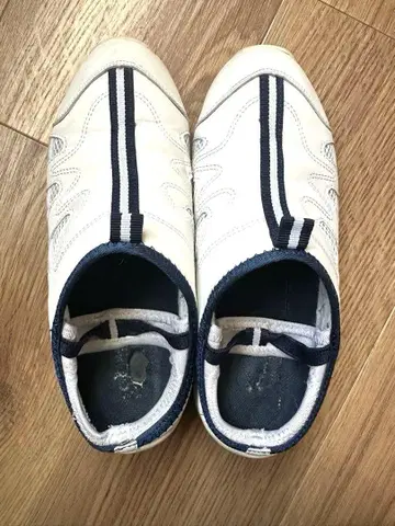 간호사 신발 사용감 있음 여성용 L 사이즈 화이트 네이비 에어 밑창