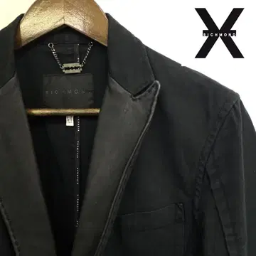 RICHMOND X 리치몬드 엑스 코튼 자켓 가죽 라펠
