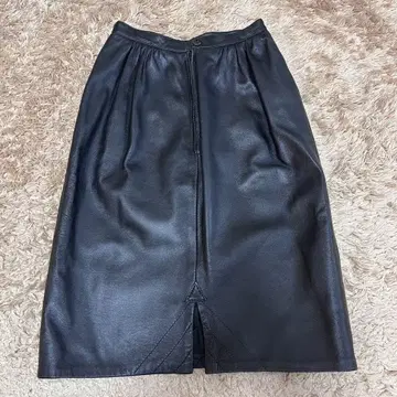 boutique 천연 가죽 타이트 스커트 36 사이즈 블랙